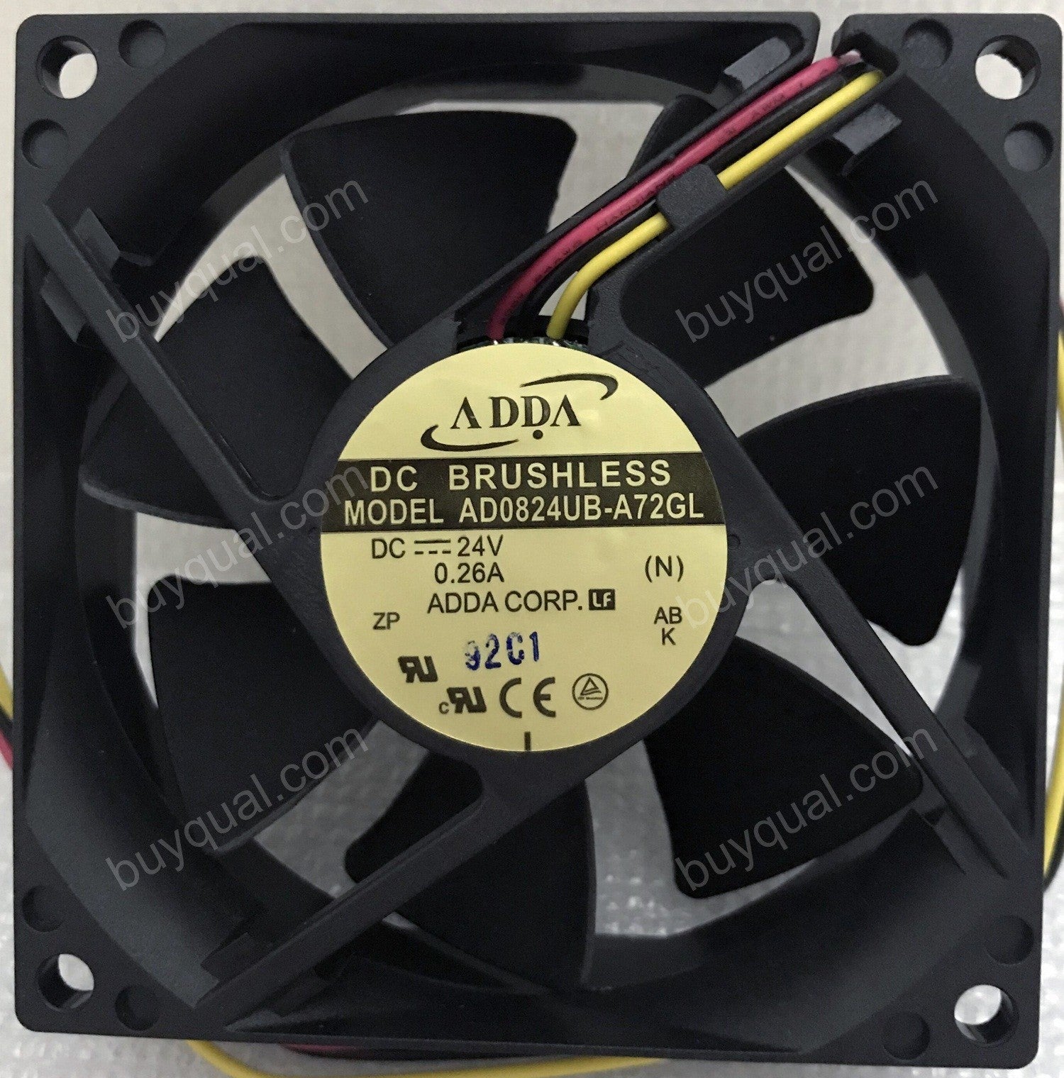 ADDA AD0824UB-A72GL 24V 0.26A 3wires Cooling Fan - New ADDA AD0824UB-A72GL 24V 0.26A 3wires Cooling Fan - New